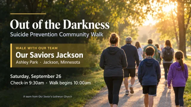 Walking Out of the Darkness on Saturday